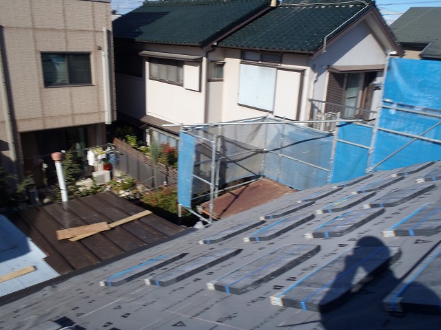 防水シートの施工